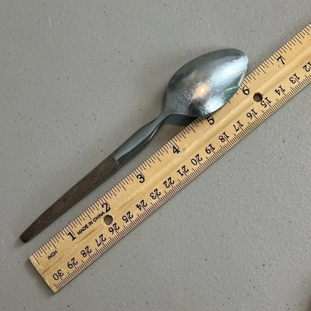 2 EKCO ETERNA LA JOYA Mid Century Modern Teaspoons Flatware MCM